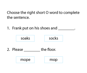 Sentences with Short O Words