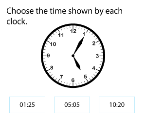 Telling Time to Nearest Five Minutes