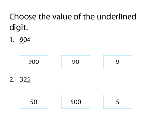 Finding the Value of Underlined Digits | Units Place Value