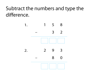 Three-Digit minus Two-Digit Subtraction | No Regrouping