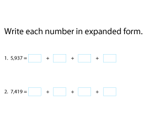 Four-Digit Numbers in Expanded Form