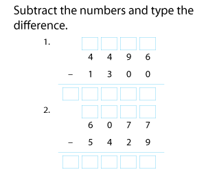 Subtracting 4-Digit numbers