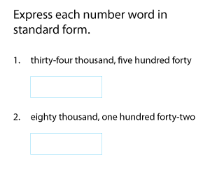 Converting 5-Digit Numbers Words to Numerals