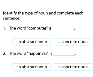 Abstract Nouns and Concrete Nouns