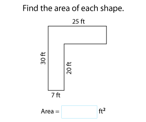 Area of Rectilinear Figures | Customary Units
