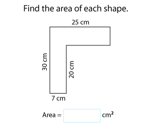 Area of Rectilinear Figures | Metric Units