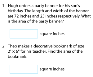Area of Rectangles Word Problems | Customary Units