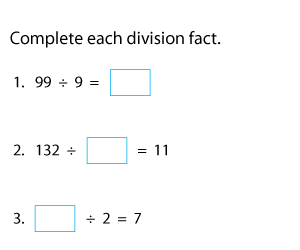 Division Facts up to 12