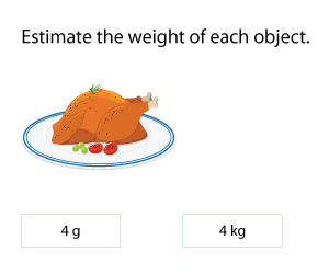 Estimating Weight in grams and kilograms