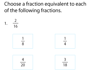 Identifying Equivalent Fractions