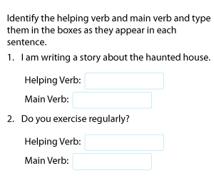 Identifying Helping Verbs and Main Verbs