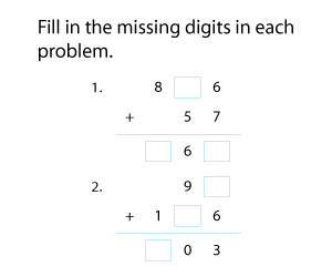 Adding 3-Digit Numbers | Missing Digits