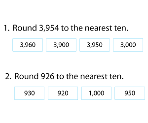 Rounding Whole Numbers to the Nearest 10 or 100