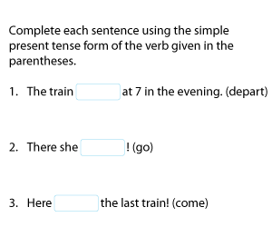 Completing Sentences with Simple Present Tense