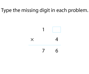 2-Digit by 1-Digit Multiplication | Finding the Missing Digits