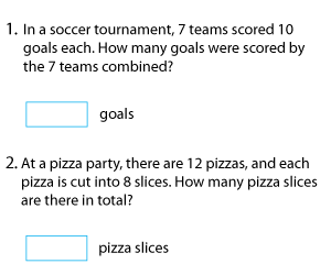 2-Digit by 1-Digit Multiplication | Word Problems