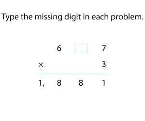 3-Digit by 1-Digit Multiplication | Finding the Missing Digits