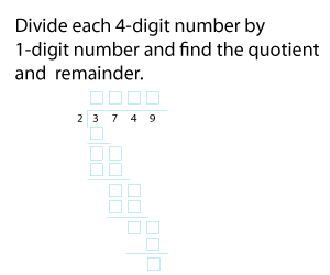 Four-Digit by One-Digit Division with Remainders