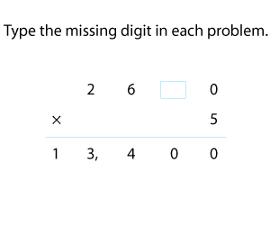 4-Digit by 1-Digit Multiplication | Finding the Missing Digits