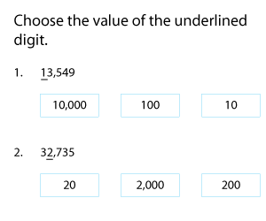 Writing the Value of the Underlined Digits | 5-Digit