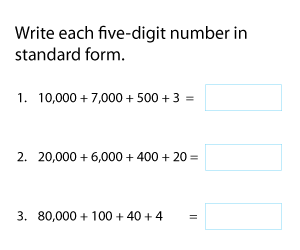Writing 5-Digit Numbers | Standard Form
