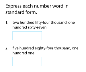 Writing Numerals from Words | 6-Digit Numbers