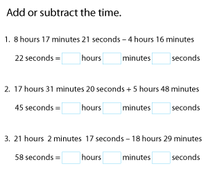 Addition and Subtraction of Time