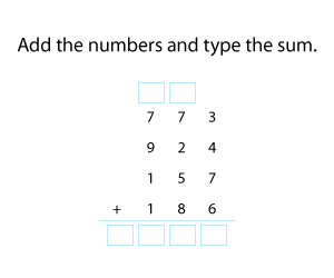 Add 3-Digit Numbers | Up to 4 Addends