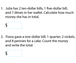 Counting Money - Word Problems