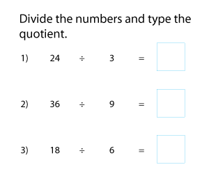 Dividing Numbers up to 100 by 1 to 10