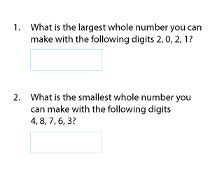 Building the Largest and Smallest Numbers