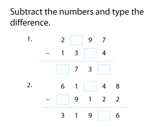 Multi-digit Subtraction | Missing Digits