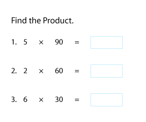 Multiplying 1-Digit Numbers by Multiples of Ten