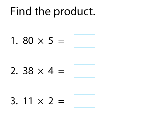 Multiplying 2-Digit by 1-Digit Numbers