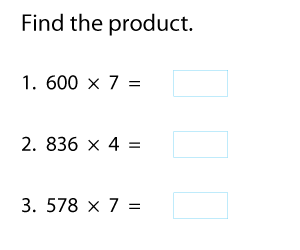 Multiplying 3-Digit by 1-Digit Numbers