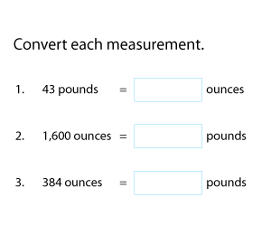 Converting between Ounces and Pounds