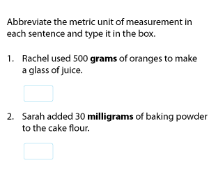 Abbreviating Metric Units of Measurement