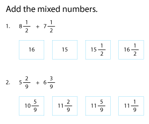 Adding Mixed Numbers | Like Denominators