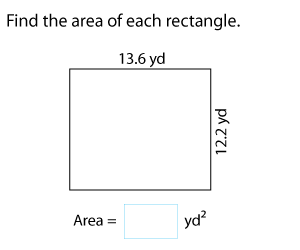 Area of Rectangles with Decimal Side Lengths | Customary Units
