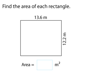 Area of Rectangles with Decimal Side Lengths | Metric Units