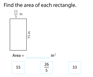 Area of Rectangles with Fractional Side Lengths | Customary Units