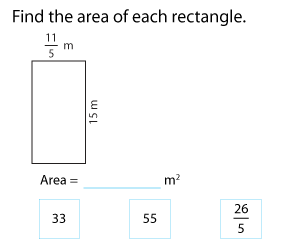 Area of Rectangles with Fractional Side Lengths | Metric Units