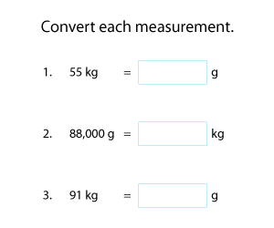 Converting between Grams and Kilograms