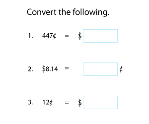 Dollars and Cents Conversion