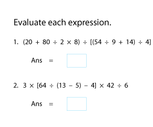 Evaluating Expressions with Parentheses, Brackets, and Braces