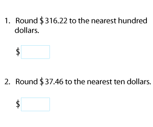 Rounding Money | Nearest Dollar, 10 Dollars, or 100 Dollars
