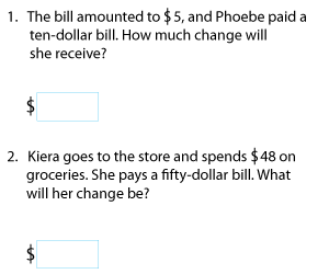 Subtracting Whole-Dollar Amounts | Word Problems