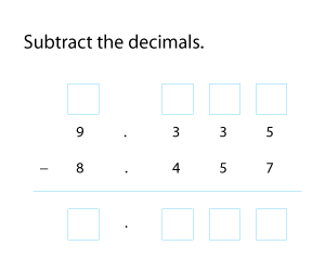 Subtracting Decimals | Three Decimal Places