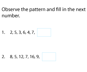 Completing Numerical Patterns Involving Two Rules