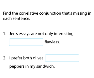 Writing Missing Correlative Conjunctions